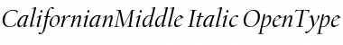 CalifornianMiddle Italic Font