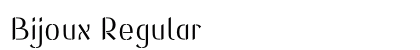 Bijoux Regular Font Bijoux Regular Font Preview