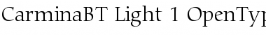 Bitstream Carmina Light Font