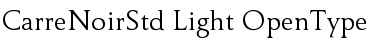 Carre Noir Std Light Font