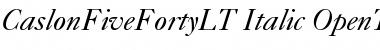 Caslon 540 LT Italic Font
