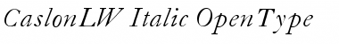Download CaslonLW-Italic Font