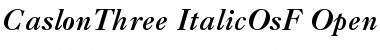 Caslon 3 Italic OsF Font
