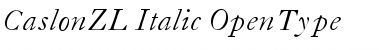 CaslonZL-Italic Regular Font