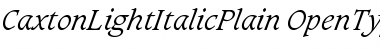 Download Caxton Light Italic Font