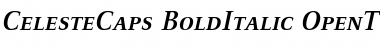 CelesteCaps BoldItalic Font