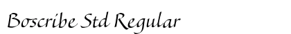 Boscribe Std Regular Font Boscribe Std Regular Font Preview