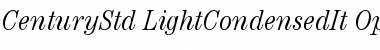 ITC Century Std Light Condensed Italic Font