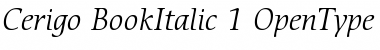 ITC Cerigo Book Italic Font