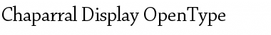 Chaparral Display Font
