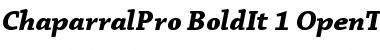 Chaparral Pro Bold Italic Font