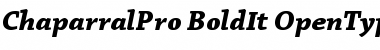 Chaparral Pro Bold Italic Font