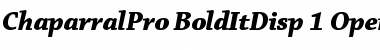Chaparral Pro Bold Italic Display Font