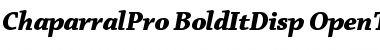 Chaparral Pro Bold Italic Display Font