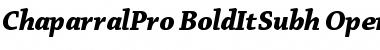 Chaparral Pro Bold Italic Subhead Font