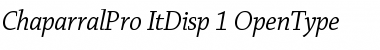 Chaparral Pro Italic Display Font
