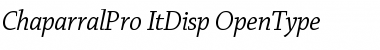 Chaparral Pro Italic Display Font