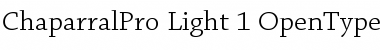 Chaparral Pro Light Font