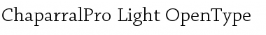 Chaparral Pro Light Font