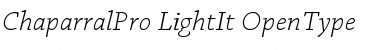 Chaparral Pro Light Italic