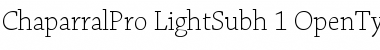 Chaparral Pro Light Subhead Font