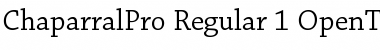 Chaparral Pro Regular Font