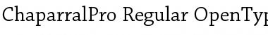 Chaparral Pro Regular Font