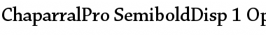 Chaparral Pro Semibold Display Font