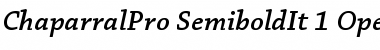 Chaparral Pro Semibold Italic Font