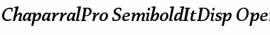 Chaparral Pro Semibold Italic Display Font
