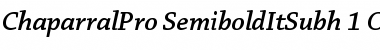 Chaparral Pro Semibold Italic Subhead Font