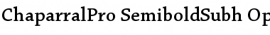 Chaparral Pro Semibold Subhead Font