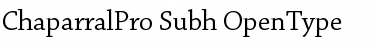 Chaparral Pro Subhead Font