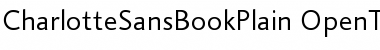 Charlotte Sans Book Plain Font