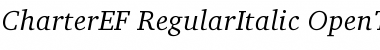 CharterEF RegularItalic Font