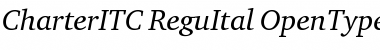 Charter ITC Regular Italic Font