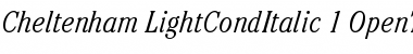 ITC Cheltenham Light Condensed Italic Font