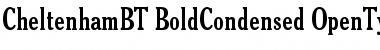 Cheltenham Bold Condensed Font