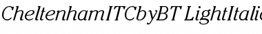 ITC Cheltenham Light Italic Font