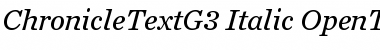 Chronicle Text G3 Italic