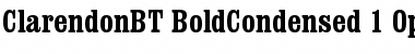 Clarendon Bold Condensed Font