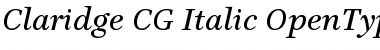 Claridge CG Italic Font
