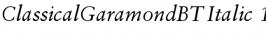 Classical Garamond Italic Font