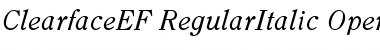 Download ClearfaceEF-RegularItalic Font