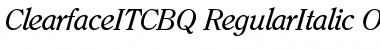 Clearface ITC BQ Regular Font