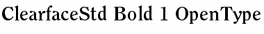 ITC Clearface Std Bold Font