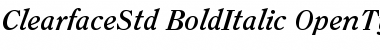 ITC Clearface Std Bold Italic Font