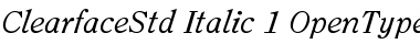 ITC Clearface Std Italic Font