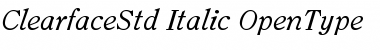 ITC Clearface Std Italic