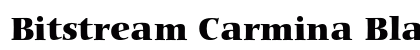 Bitstream Carmina Black Font Bitstream Carmina Black Font Preview